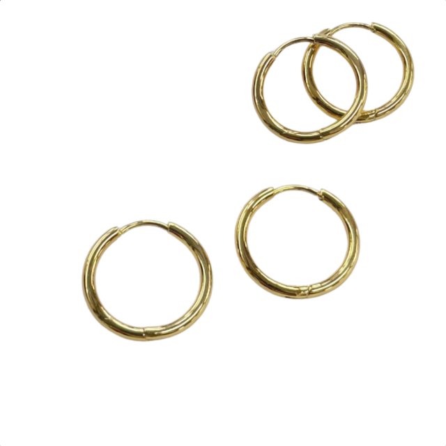 CARAVANAS ARO 18X2MM - ACERO DORADO