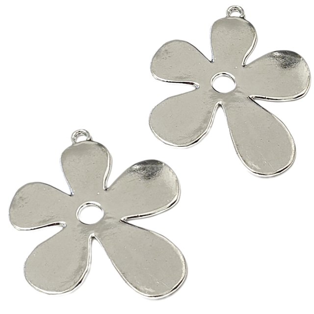 DIJE FLOR XL 58X52MM - NIQUEL