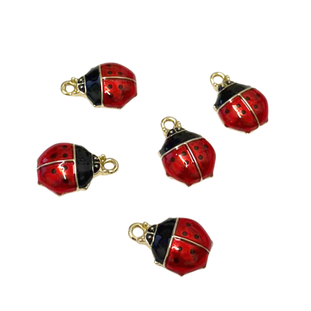 DIJE ESMALTADO SAN ANTONIO - MARIQUITA 16X14MM (DORADO)