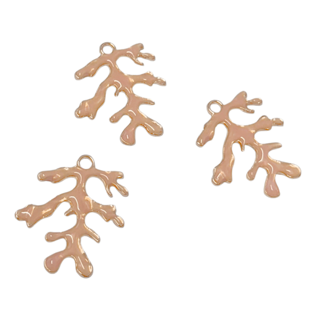 DIJE ESMALTADO CORAL 26MM