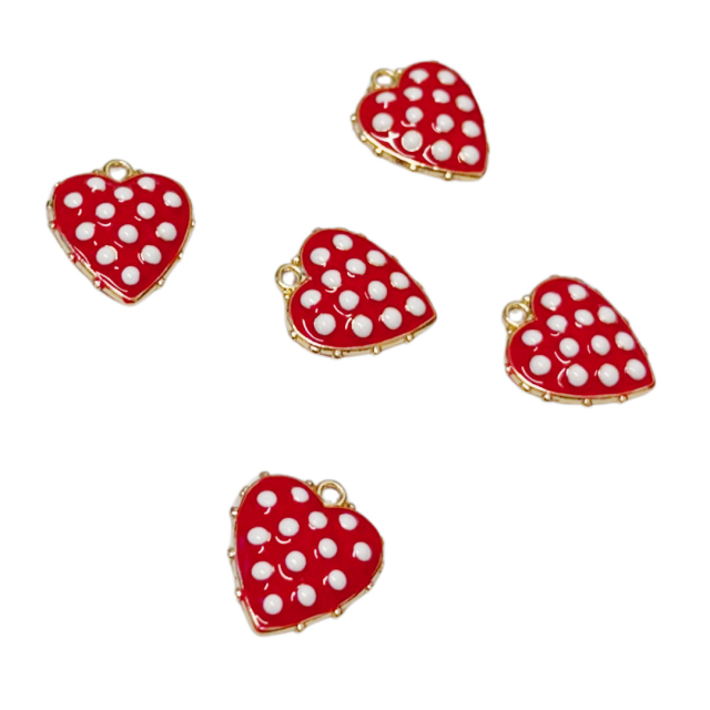 DIJE ESMALTADO CORAZON 15X14MM