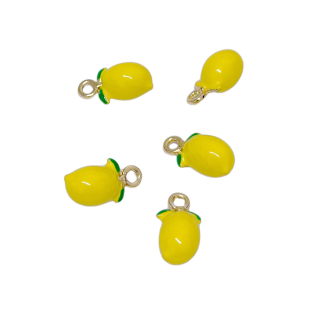 DIJE ESMALTADO FRUTA 12X9MM - LIMON