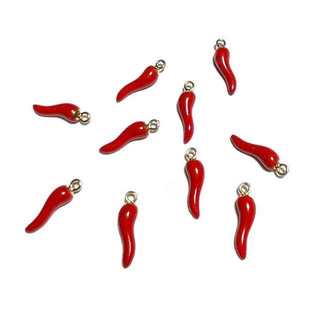 DIJE ESMALTADO PIMIENTO - AJI 16X5MM