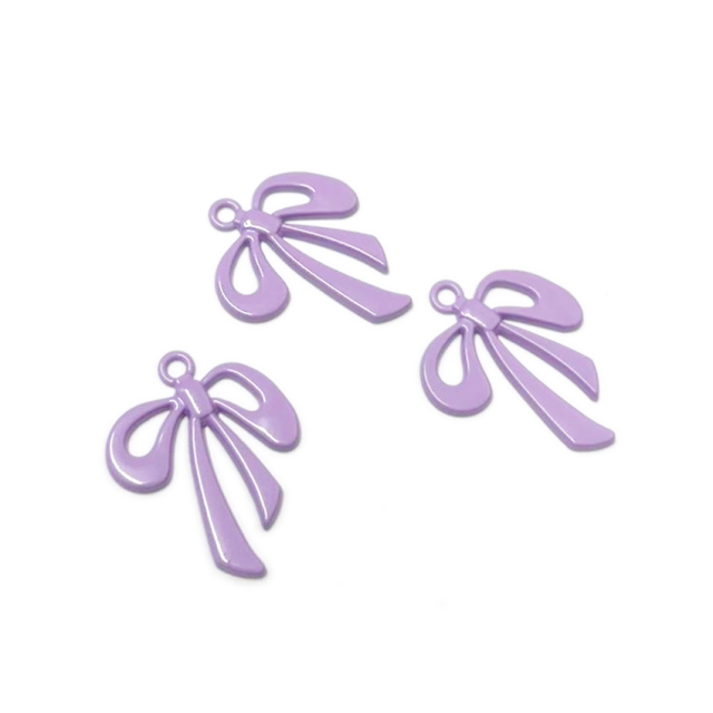 DIJE ESMALTADO MOÑA 29X26MM - LILA