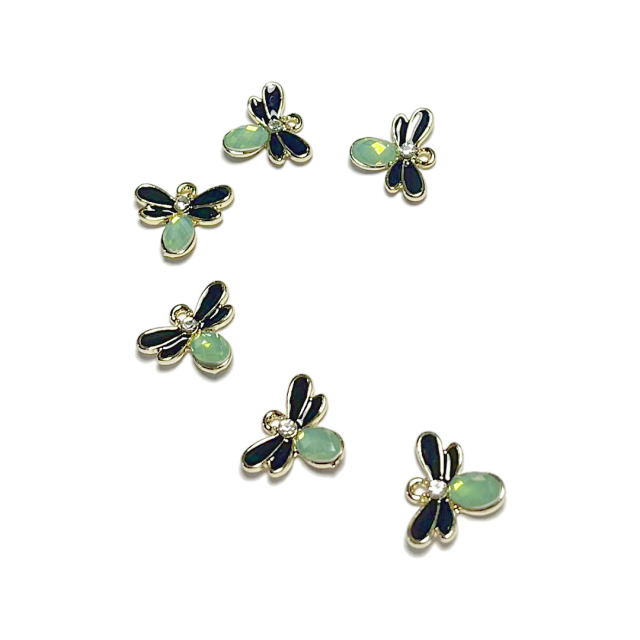 DIJE STRASS ABEJA 11X13MM - VERDE