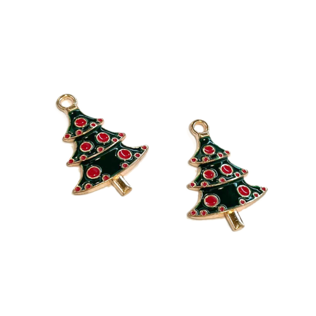 DIJE ESMALTADO NAVIDAD 22X18MM - ARBOL