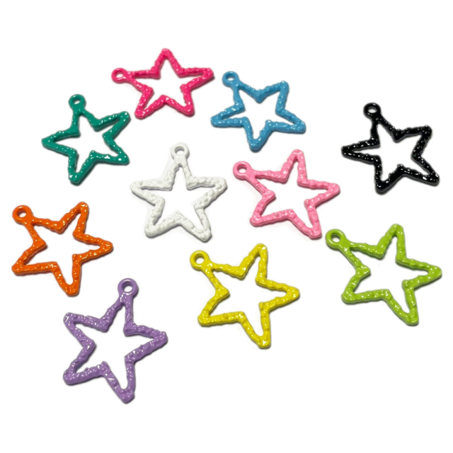 DIJE ESMALTADO ESTRELLAS 20X18MM - SURTIDOS