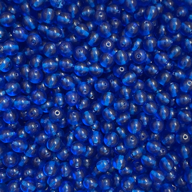 CRISTAL CHECO BOLITA 6MM AZUL TRANSPARENTE