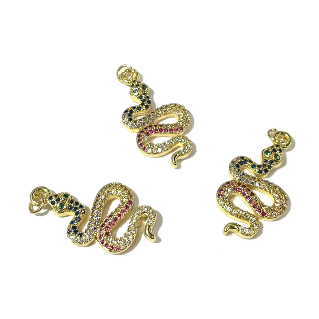 DIJE SERPIENTE 27X16MM - BAÑO DE ORO