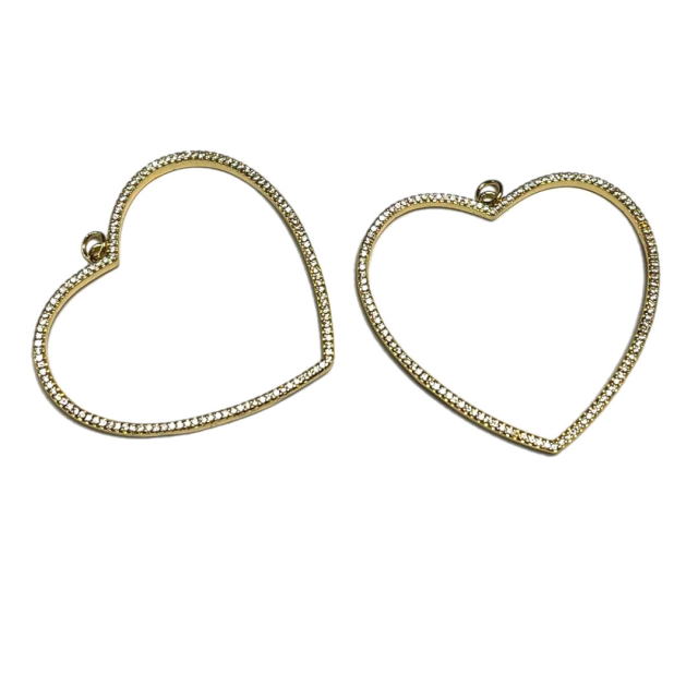 DIJE CORAZON 45X48MM - BAÑO DE ORO