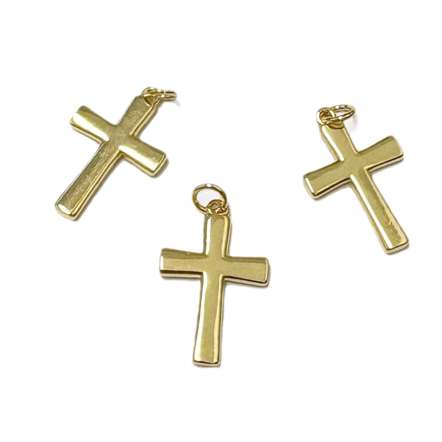 CRUZ 20X14MM - BAÑO DE ORO