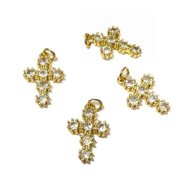 CRUZ 17X13MM - BAÑO DE ORO