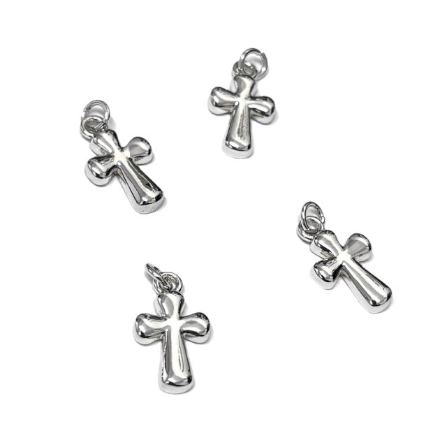 CRUZ 15X10.5MM - BAÑO DE RODIO
