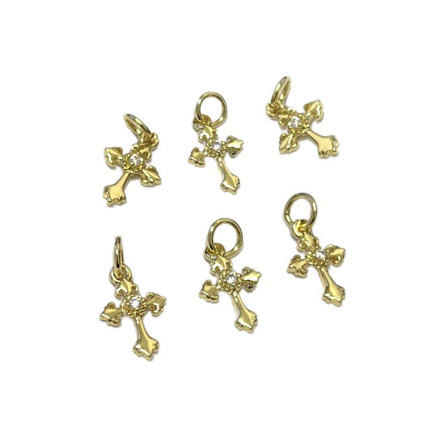 CRUZ 10X8.5MM - BAÑO DE ORO