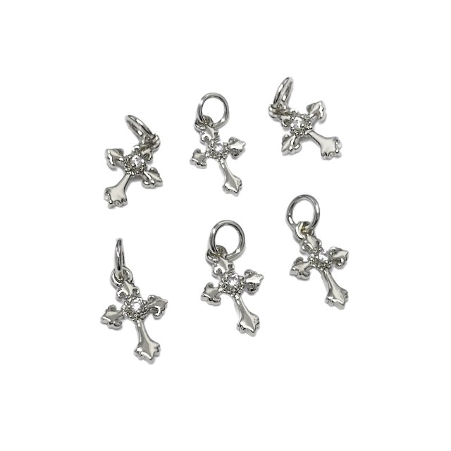 CRUZ 10X8.5MM - BAÑO DE RODIO