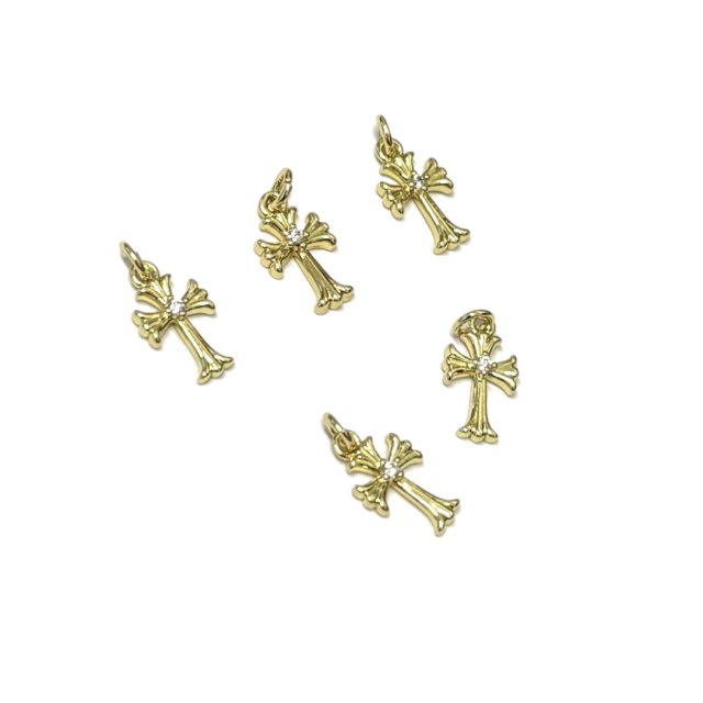 CRUZ 10X7MM - BAÑO DE ORO