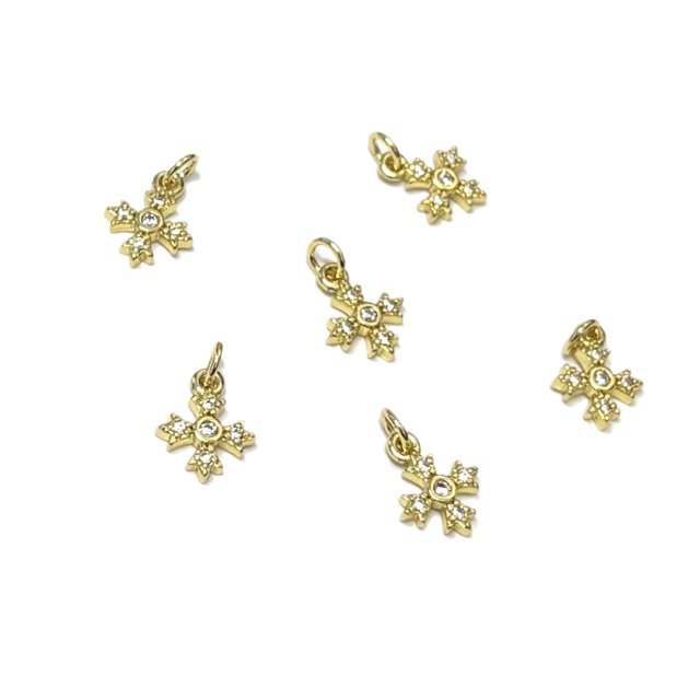 CRUZ 8MM - BAÑO DE ORO