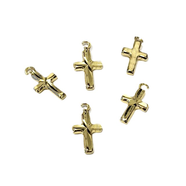 CRUZ 14X10MM - BAÑO DE ORO