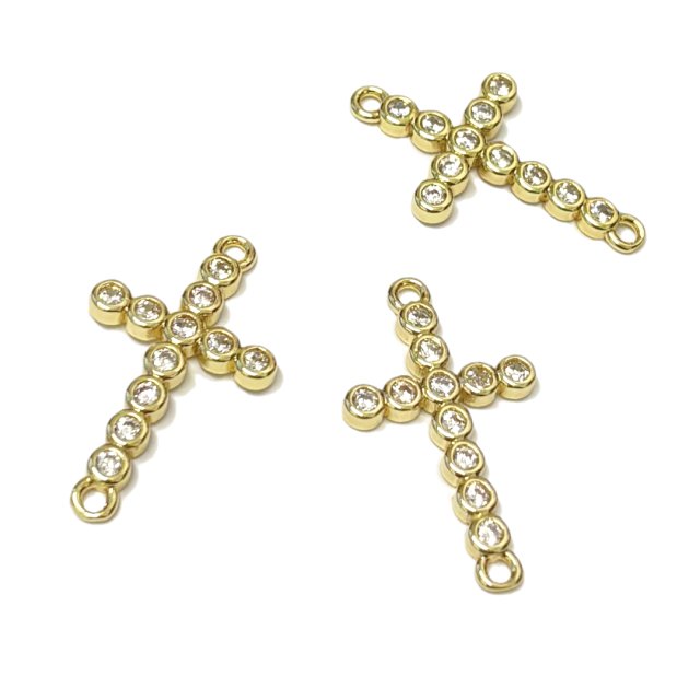 CRUZ 21.5X16MM - BAÑO DE ORO (SEPARADOR)
