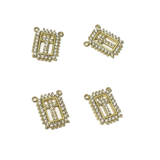 CRUZ MEDALLA 16X12MM - BAÑO DE ORO (SEPARADOR)