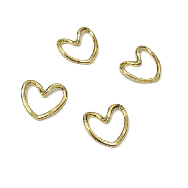 DIJE CORAZON 16X18MM - BAÑO DE ORO (SEPARADOR)