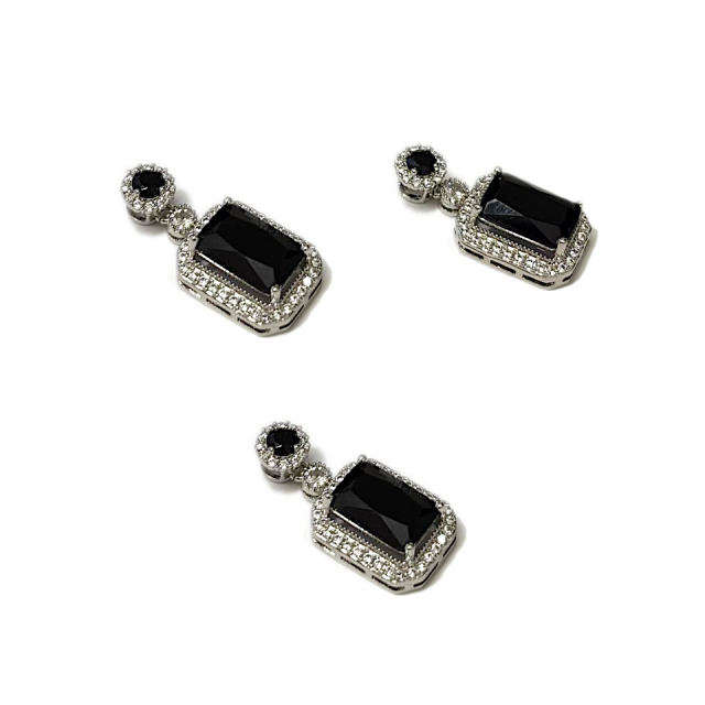 DIJE MEDALLA RECTANGULO 16X13MM - BAÑO DE RODIO