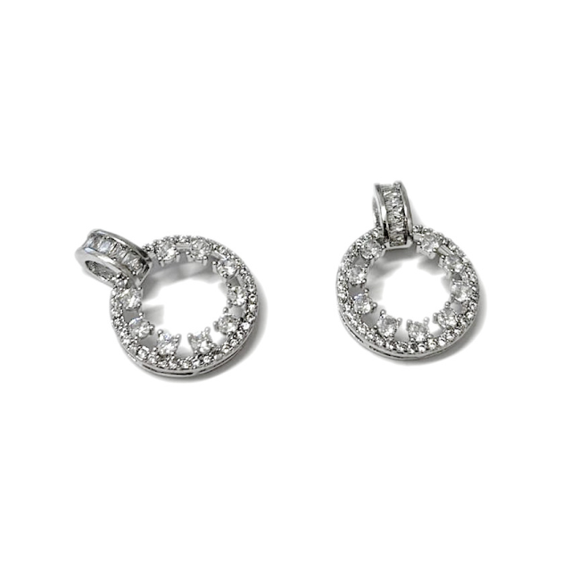 DIJE MEDALLA CIRCULO 18MM - BAÑO DE RODIO