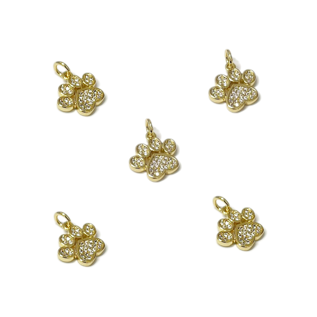 DIJE PATITA 10X12MM - BAÑO DE ORO