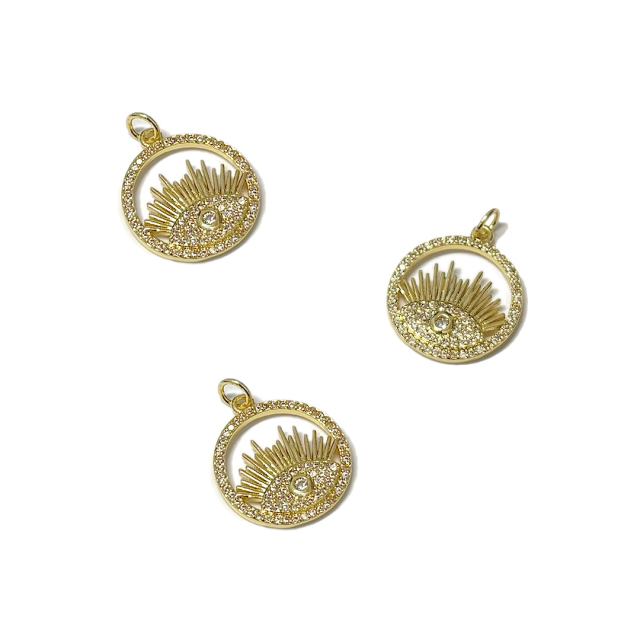 DIJE OJO 18MM - BAÑO DE ORO