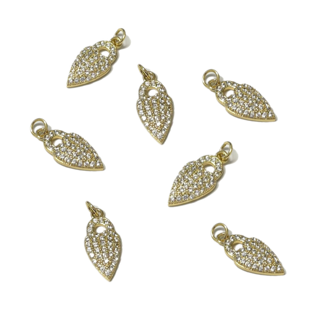 DIJE CORAZON 17X9MM - BAÑO DE ORO