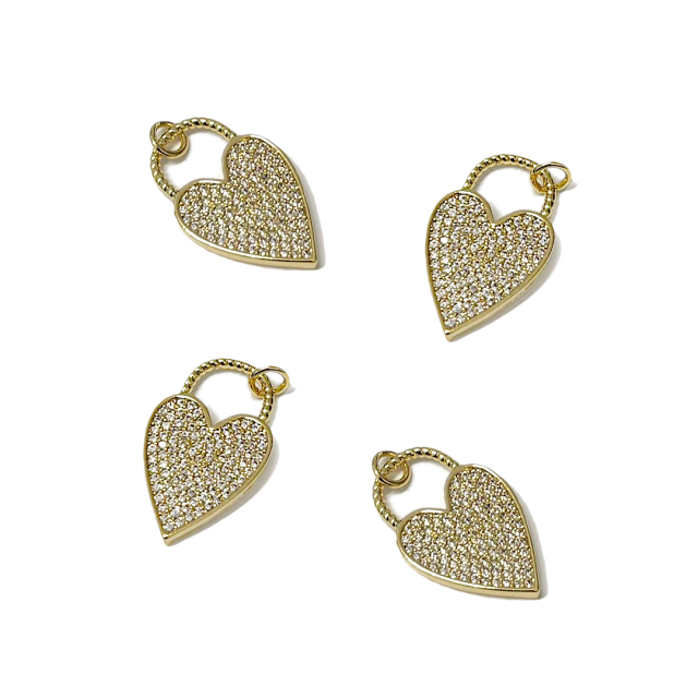 DIJE CORAZON 23X14MM - BAÑO DE ORO