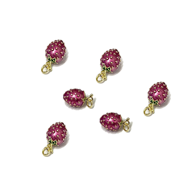 DIJE FRUTA - DEL DRAGON - GRANADA 17X10MM - BAÑO DE ORO