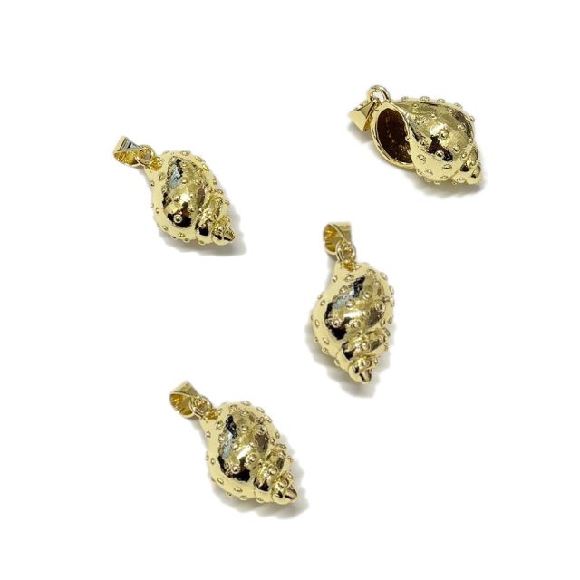 DIJE CARACOL - BUZIO 18X14MM - BAÑO DE ORO