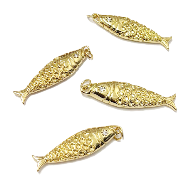 DIJE PEZ 37X11MM - BAÑO DE ORO