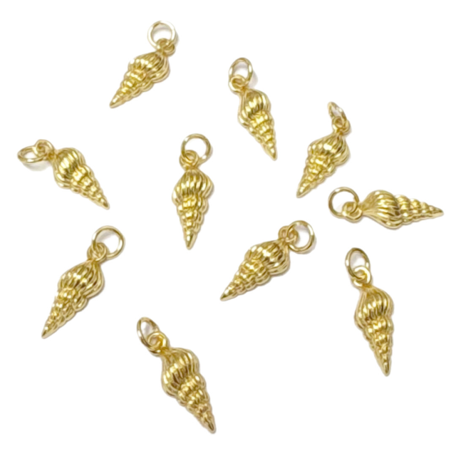 DIJE CARACOL 14X7MM - BAÑO DE ORO