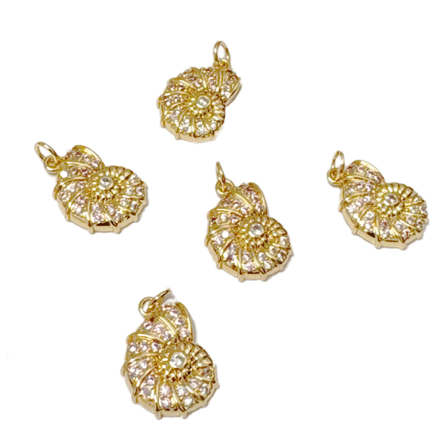 DIJE CARACOL 17X13MM - BAÑO DE ORO