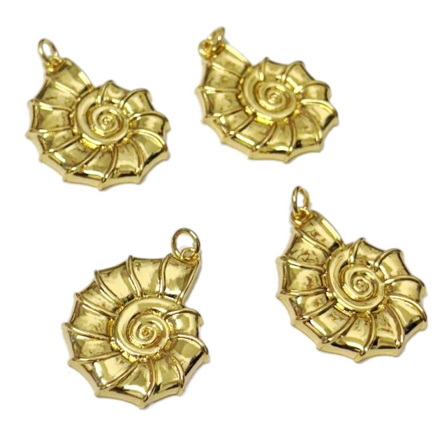 DIJE CARACOL 26X22MM - BAÑO DE ORO