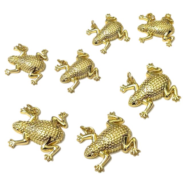 DIJE RANA 21X20MM - BAÑO DE ORO