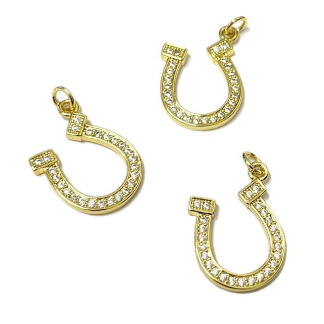 DIJE HERRADURA 19X16MM - BAÑO DE ORO