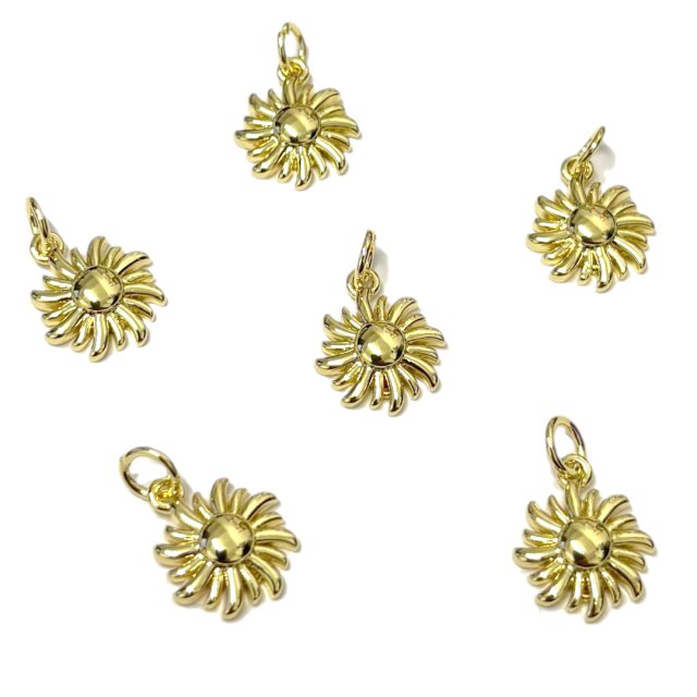 DIJE SOL 11MM - BAÑO DE ORO