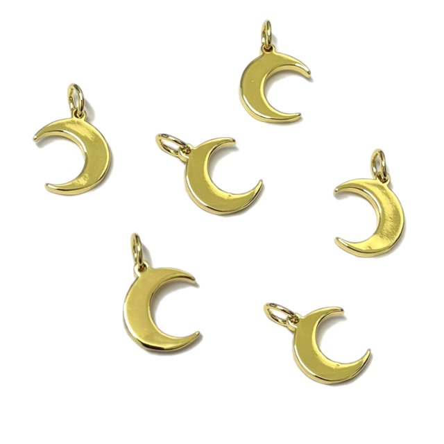 DIJE LUNA 10MM - BAÑO DE ORO