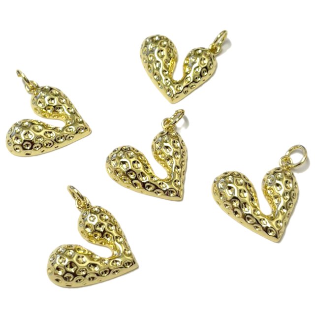 DIJE CORAZON 14X16MM - BAÑO DE ORO