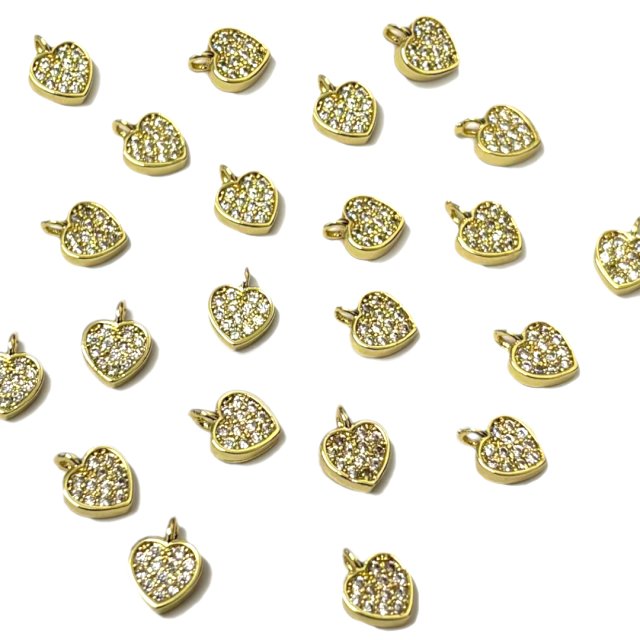 DIJE CORAZON 6MM - BAÑO DE ORO