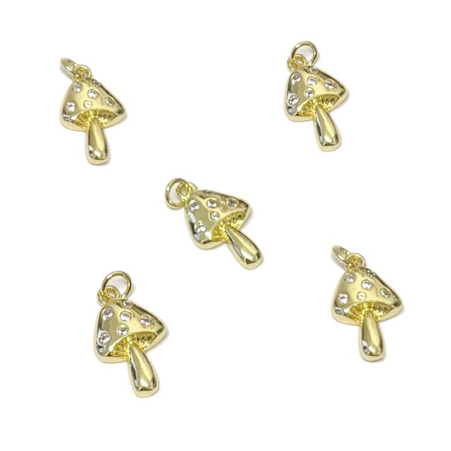 DIJE HONGO 16X12MM - BAÑO DE ORO