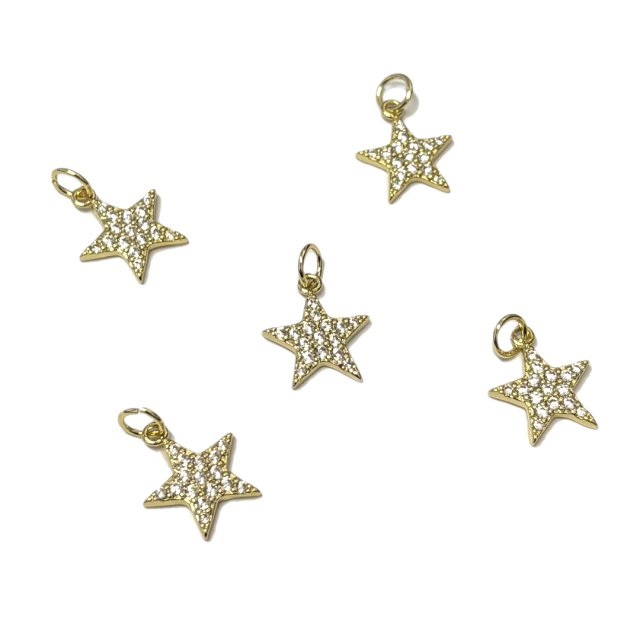 DIJE ESTRELLA 12MM - BAÑO DE ORO