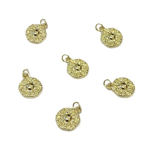 DIJE SOL MEDALLA 10MM - BAÑO DE ORO