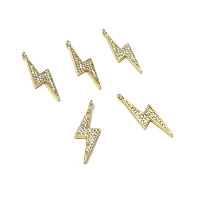 DIJE RAYO 22X8MM - BAÑO DE ORO