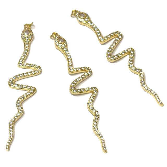 DIJE SERPIENTE 76X18MM - BAÑO DE ORO