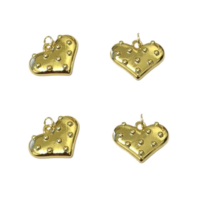 DIJE CORAZON 15X21MM - BAÑO DE ORO