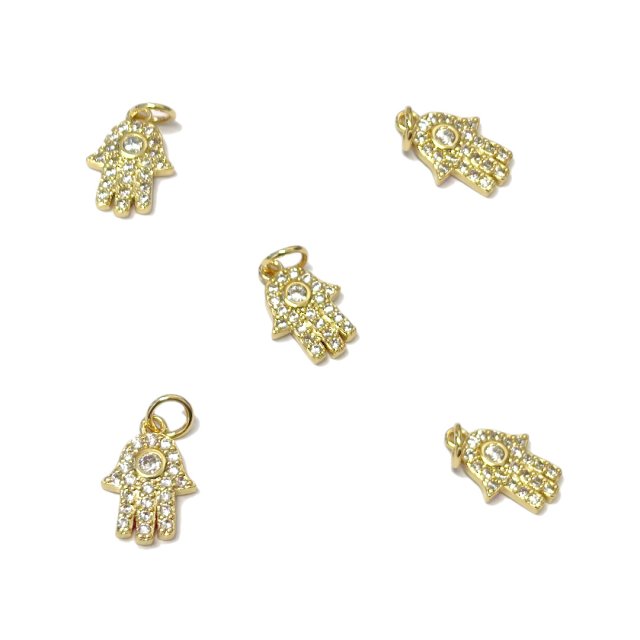 DIJE MANO 11X9MM - BAÑO DE ORO